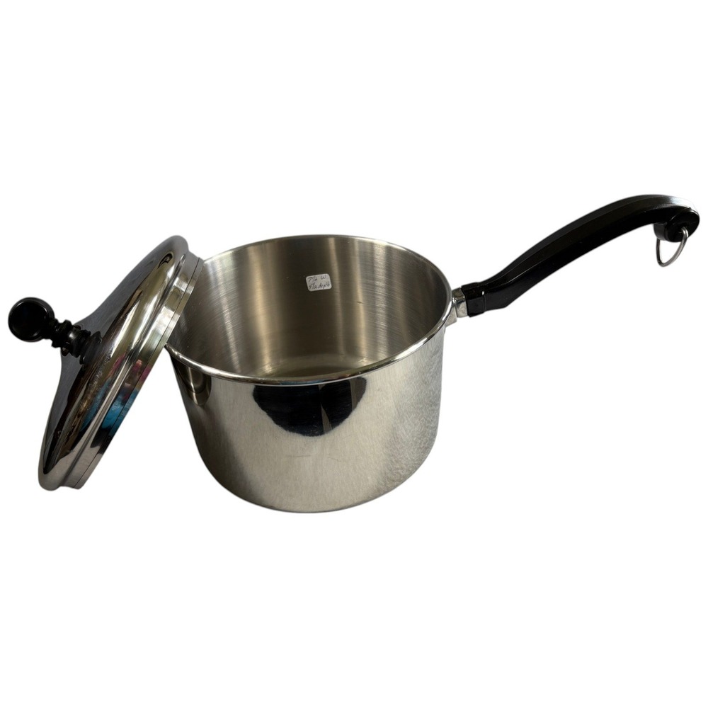 Vintage Farberware Aluminum Clad 3 Qt Saucepan Pot with Lid Stainless Steel